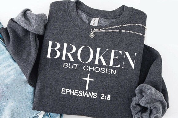 Broken but Chosen Christian T-Shirt Designs Graphics