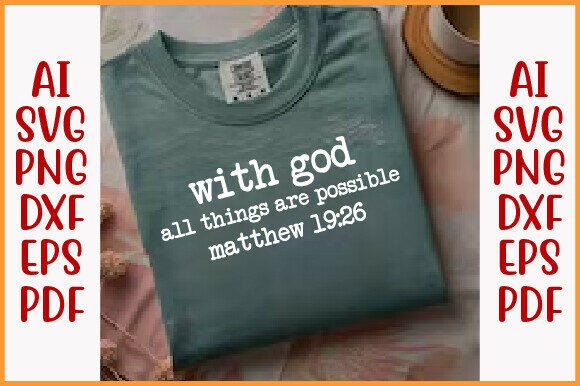 Christian Biblical Verse PNG: Graphics for T-Shirt Designs & Branding
