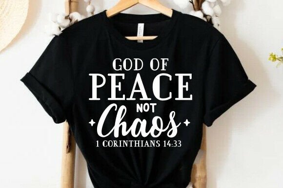 Corinthians 14 33 SVG Christian PNG: Graphics & T-Shirt Designs