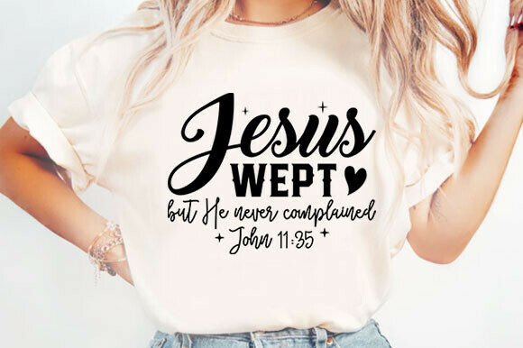 Jesus Wept Christian Png Graphics for T-Shirt Designs