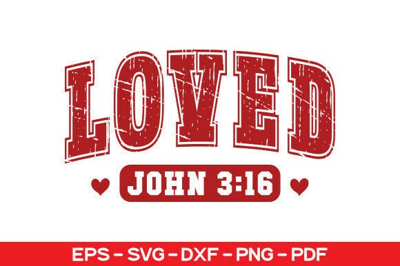 John 3 16 SVG: Christian Bible Quote for T-Shirt Graphics