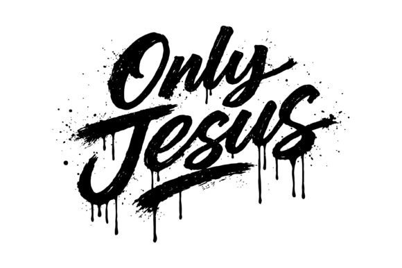 Only Jesus Christian Typography Design for T‑Shirt Graphics