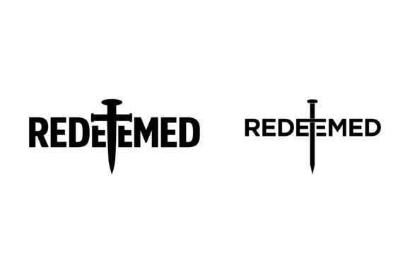 Redeemed Nail Cross Christian Typography Graphics & T-Shirt Designs